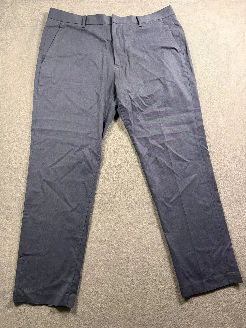 Bonobos Mens Size 36x30 Gray Heathered Chino Pants Flat Stretch Dress Slacks